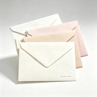 Ensemble d'enveloppes en papier texturé recyclable personnalisées, enveloppes pliables en papier spécial pour les invitations de mariage