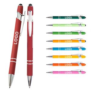 Wholesale Promotional <b>Pen</b> With Metal Aluminum Rod for Cross-Border Printing Logo and Touch Screen Advertising Stylus <b>Pen</b> - Product Image 1