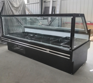 Vitrine réfrigérée pour charcuterie avec porte en <span class=keywords><strong>verre</strong></span>, réfrigérateur avec plateau - Product Image 5