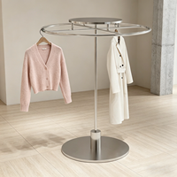 Présentoir rotatif circulaire en métal pour magasin, pour foulards, châles, vêtements, robes, jeans, chemises, tapis et moquettes