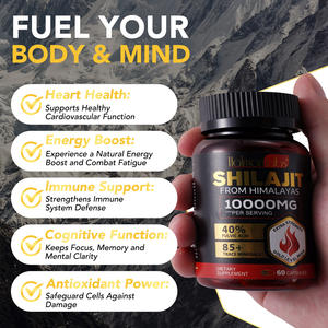 Cápsulas de Shilajit Extra Forte Hatmanlabs Suplemento Energético Atacado <span class=keywords><strong>10</strong></span>:<span class=keywords><strong>1</strong></span> Extrato de Resina de Shilajit Puro do Himalaia - Product Image 5