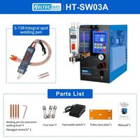 Kit de soudeuse par points à batterie haute puissance Heltec, fixe et mobile, pour cuivre/aluminium/nickel de 0,05 à 0,3 mm pour cellules 18650, affichage numérique