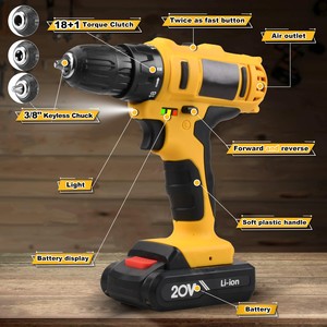 20V akülü matkap seti elektrikli tornavida Mini DIY araçları değişken hız fırçalı Motor güç kaynağı pil yerel abd depo - Product Image 3