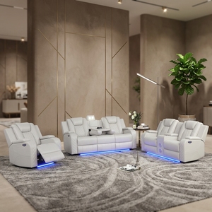 Electric recliner <b>sofa</b> set suitable for home theaters hotels villas LED L <b>Living</b> <b>Room</b> <b>Sofa</b> - Product Image 3