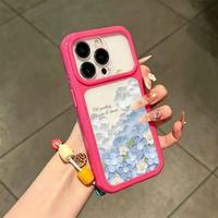 Coque de téléphone portable antichoc en TPU avec motif floral style peinture à l'huile et protection d'objectif pour iPhone 12 13 14 15 16 17 18 Pro Max