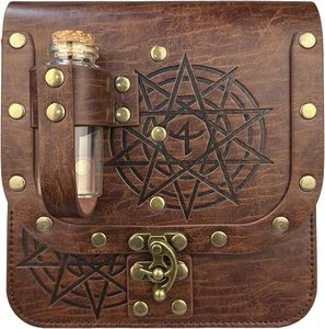 Bolsa de Cintura de Piel Sintética Estilo Brujería <span class=keywords><strong>Medieval</strong></span>, Bolsa de Alquimia con Frasco para Pociones, Accesorio de Cosplay LARP para Niños Unisex - Product Image 2