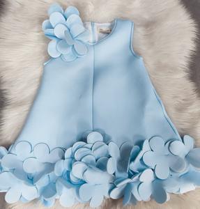 Nouvelle robe <span class=keywords><strong>pour</strong></span> enfants en 3D, robe à fleurs tridimensionnelle, jolie petite fille, style veste, tube droit, robe de princesse douce - Product Image 4