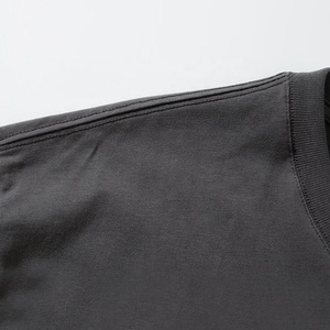 Camisa de gran tamaño de algodón 100%, camisas de Hip Hop de algodón pesado de 240 gramos, camisetas informales sueltas con hombros caídos para hombres - Product Image 4