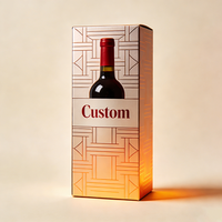 Caja de Regalo para Vino Corrugada, Impermeable y Ecológica TongKun, con Laminado Mate, Grabado en Relieve y Logotipo Personalizado Impreso, para Botellas de Vodka y Tequila