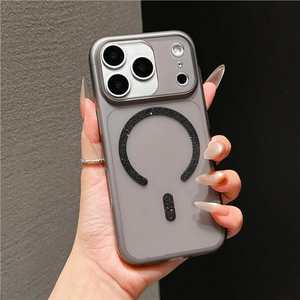 Coque de téléphone magnétique antichoc intégrale semi-transparente effet peau scintillante givrée, compatible avec iPhone 17 Pro Max - Product Image 5