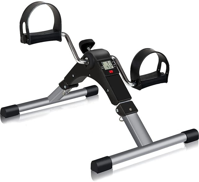 Portable Mini Pedal Leg Exercise Bike Foldable Home Fitness Cycle Trainer Hand Foot Trainer for Indoor Exercise