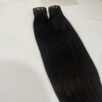 Extensions à clips invisibles 120g 6 pièces, extensions de cheveux à clips en PU injecté sans couture, cheveux humains vierges non traités pour femmes