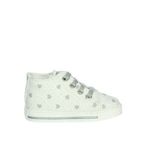 Sneakers da Bambina Falcotto Bianche con Stampa Cuore Argento, Scarpe in Tela - Product Image 4