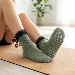 <span class=keywords><strong>Calcetines</strong></span> de Yoga con Diseño de Encaje, Logotipo Personalizado, <span class=keywords><strong>Antideslizantes</strong></span>, con Correa en el Tobillo, para Ballet y Pilates, MOQ Bajo - Product Image 3