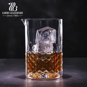 Gelas cocktail eksklusif timbul, pembuat cocktail minuman transparan mudah dibersihkan, kaca pengaduk koktail