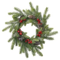 Guirlande de verdure artificielle en PVC semi-artisanale San Chuan 40 cm, style moderne et minimaliste, pour Noël, à suspendre à la porte ou à la fenêtre, cadeau d'entreprise