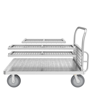 Grande scatola di metallo carrello con Base in acciaio e maglia lati, magazzino progetto di imballaggio gabbia di stoccaggio - Product Image 5