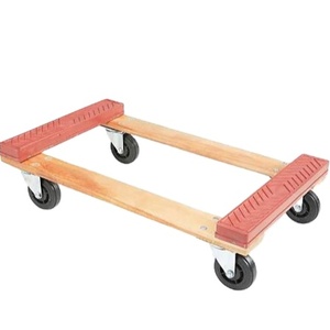 रबर बम्पर लकड़ी डॉली, 1300 £ लोड हो रहा है क्षमता, दृढ़ लकड़ी से बना और रबर बैंड और Colson casters - Product Image 2