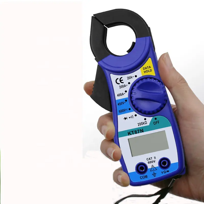 Mini clamp current meter KT87N multimetro a morsetto elettricista digital clamp type meter misurazione on/off sound blue version