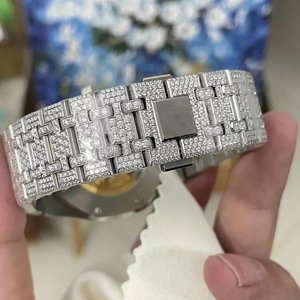 Reloj de Pulsera de Lujo de Alta Calidad de 40 mm, Totalmente Engastado con Diamantes de Moissanita VVS D, Automático, Mecánico, para Hombre, Resistente al Agua, de Acero Inoxidable - Product Image 6