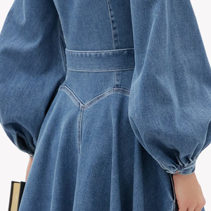 <span class=keywords><strong>Abito</strong></span> in Denim <span class=keywords><strong>con</strong></span> <span class=keywords><strong>maniche</strong></span> <span class=keywords><strong>a</strong></span> <span class=keywords><strong>palloncino</strong></span> alla moda <span class=keywords><strong>abito</strong></span> <span class=keywords><strong>lungo</strong></span> <span class=keywords><strong>con</strong></span> cintura Casual Premium da donna - Product Image 5