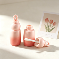 Tubes de brillant à lèvres en plastique dégradé de 2,5 ml avec bouchon à anse torsadée, emballage cosmétique vide, emballage mignon pour fard à joues