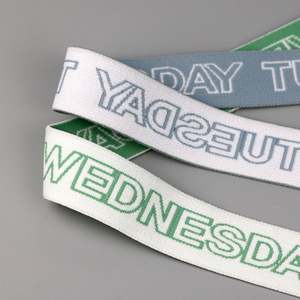 Cheap Price Polyester Jacquard <b>Elastic</b> Webbing With Customized Logo <b>Elastic</b> for Garment Accessories Underwear Waist Band <b>Elastic</b> - Product Image 3