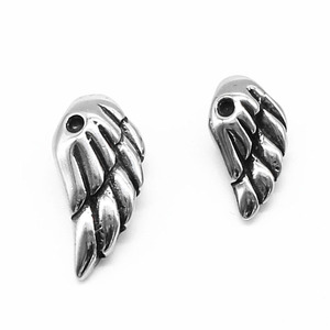 yunnique Stainless Steel Feather <b>Spacer</b> Beads Small Size For Bracelet Making Vintage Distressed Metal Jewelry Accessories - Product Image 5