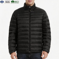 Veste matelassée en polyester très vendue pour homme, légère, col montant, haute qualité, manteau d'hiver formel pour homme et femme