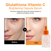 Sérum en Capsules Végétalien Bio à Base de Plantes pour l'Éclat, avec Squalane, Vitamine C et Peptide PDRN, Blanchissant pour le Visage - Vente en Gros