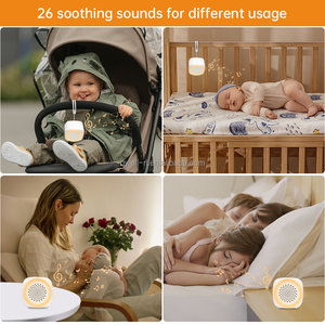 새로운 휴대용 수면 보조 소음 기계 사용자 정의 음향 기계 아기 야간 조명 백색 소음 기계 아기 유아 어린이 수면 장치 - Product Image 3