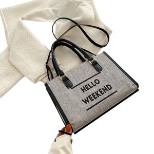 2025 vente chaude nouvelle mode femme sacs à main dames toile sacs fourre-tout grande femme sacs à bandoulière avec lettre en gros - Product Image 5