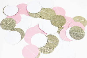 Forniture per <span class=keywords><strong>feste</strong></span> 11 piedi Glitter oro bianco rosa grande carta appesa cerchio ghirlanda decorazione per tende in fogli rotondi - Product Image 6
