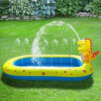 Bể Bơi Bơm Hơi Cho Trẻ Em, Đệm Phun Nước Khủng Long Ngoài Trời Bằng PVC, Bể Bơi Đồ Chơi Nước Đã Qua Sử Dụng Bể Bơi
