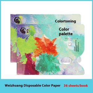 Artiste A4 9K <span class=keywords><strong>Palette</strong></span> de papier détachable en métal <span class=keywords><strong>jetable</strong></span> Peintures métalliques Mélange <span class=keywords><strong>Palette</strong></span> sans lavage pour huile acrylique aquarelle - Product Image 4