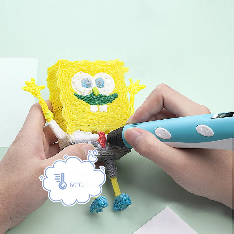 Bút Máy In 3D Sáng Tạo Quà Tặng Đồ Chơi Sợi PLA Tự Vẽ Màn Hình LED Bút In 3D Cho Trẻ Em Bút Vẽ 3d