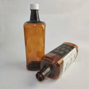 Bouteilles en plastique brun de 1,4 L avec bouchons blancs Récipients de grande capacité pour les solutions de nettoyage d'huiles comestibles Matériau PET durable - Product Image 3