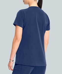 Women Scrub Uniform Set Smooth Fabric Short Sleeve Top Relaxed Straight Pants <strong>Doctors</strong> and Nurses Wrinkle-Resistant - Product Image 3