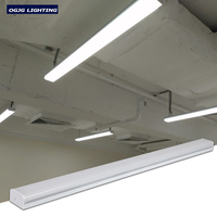 Luminaire linéaire LED commercial pour bureau, suspension en aluminium, éclairage à bande de 4 pieds, tubes LED, indice de protection IP40, dimmable 0-10V