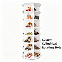 Support de présentation rotatif en métal avec revêtement en poudre, style moderne personnalisé, pour chaussures de sport, de course et décontractées