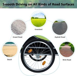 Chariot pliable pour animaux de compagnie en tissu léger à 2 roues multifonction avec logo personnalisable - Product Image 5