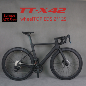 Bicicleta de Carretera de Fibra de Carbono T1000 TT-X42, 24 Velocidades, Grupo Hidráulico Di2, con Ruedas de Carbono, 44/47/50/53/56 cm - Product Image 1