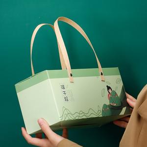 Caja de embalaje de estrellas para Dumplings de arroz, impresión personalizada, <span class=keywords><strong>Dragon</strong></span> Boat, Festival, papel Kraft, con mango - Product Image 6