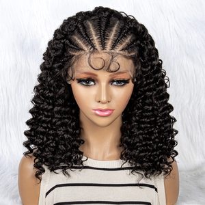 Perruques Tressées <span class=keywords><strong>Jennifer</strong></span> 16 Pouces en Fibre Synthétique Premium Ondulées Profondes Bob Court - Product Image 6