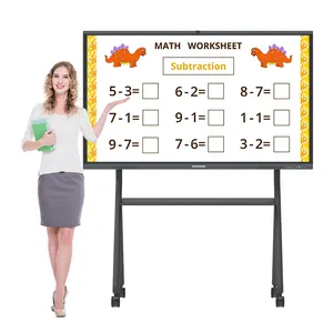 New Panel 4K 55 65 75 84 inch Interactive Multimedia Smart Touch Screen Presentation Board For Education