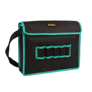 Electrician Tool Bag Canvas Shoulder Bag With Zipper Closure And Multiple Pockets For Repair And Installation Use - Product Image 2