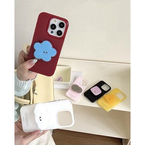 Solid Color Expression <b>Stand</b> Double Layer Case For iPhone16ProMax 15 14 13 Cute Girly - Product Image 4