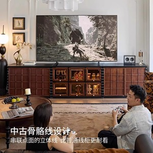 Mueble para TV Hang Qian, Mueble de Almacenamiento Modular de Estilo Retro de Madera Maciza, Juego de Muebles para Sala de Estar 2502 - Product Image 3
