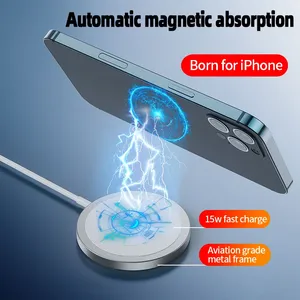 Cargador Inalámbrico Magnético Tipo-C de 15W al por Mayor para iPhone y <span class=keywords><strong>Samsung</strong></span>, Cargador Inalámbrico Rápido para Teléfono Móvil - Product Image 5