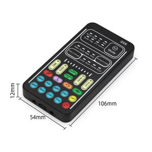 Tarjeta <span class=keywords><strong>de</strong></span> Sonido Económica con Múltiples Efectos para Transmisión en Vivo, Juegos <span class=keywords><strong>de</strong></span> Smartphone, Cambiador <span class=keywords><strong>de</strong></span> Voz I9 - Product Image 4